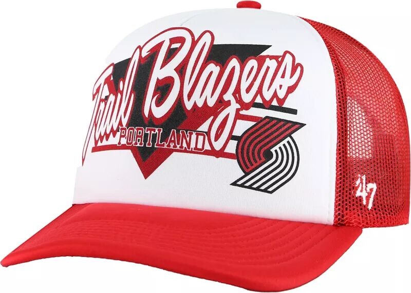 

'47 Brand Adult Portland Trail Blazers Красная регулируемая кепка дальнобойщика Hangout
