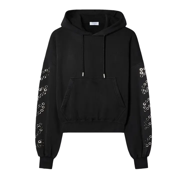 

Худи Off-White Diag Eyelet 'Black', черный