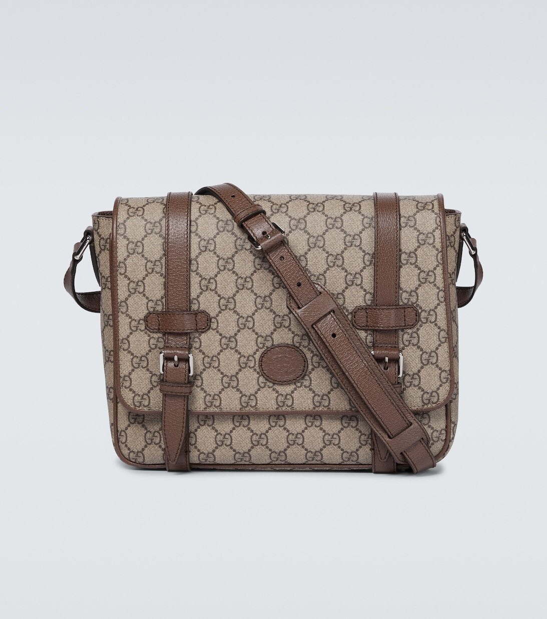 

Сумка-мессенджер с логотипом GG Supreme Gucci, коричневый