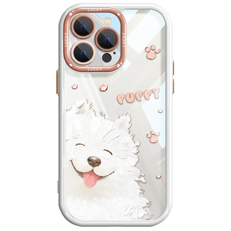 

Чехол для телефона Hizeus Sea Diamond, GA1459 Cream Samoyed Pink White
