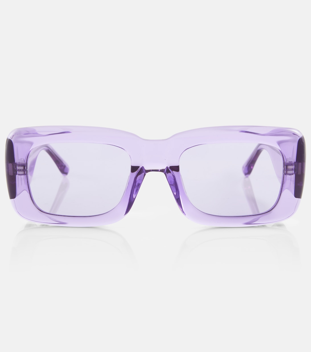 Прямоугольные солнцезащитные очки Marfa из коллаборации с Linda Farrow The Attico, фиолетовый 27666