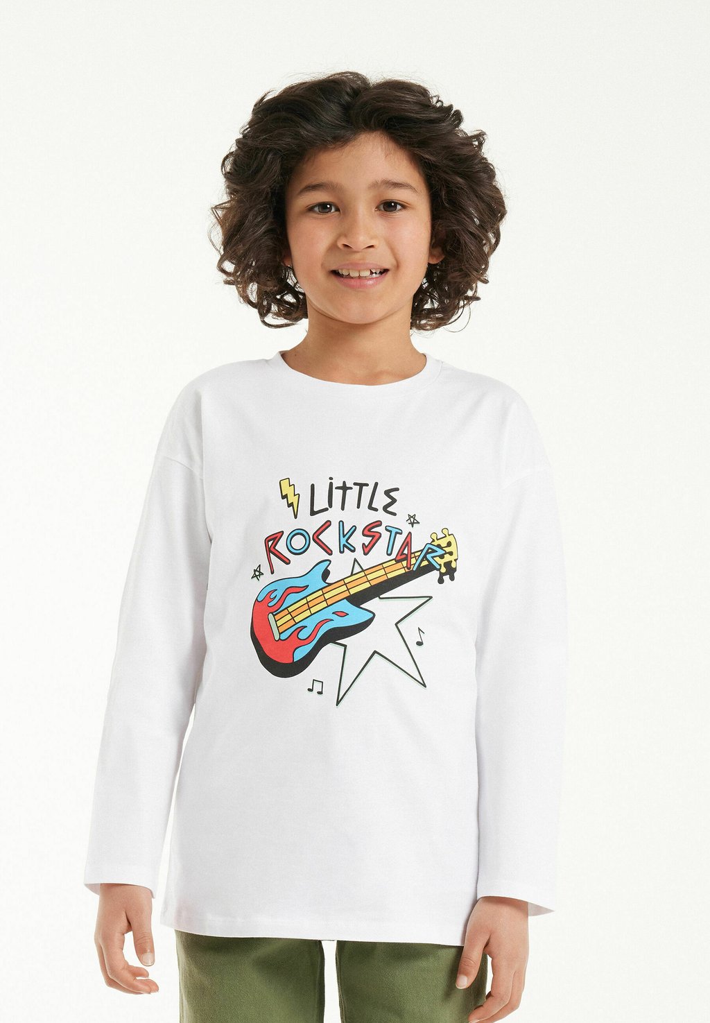 Рубашка с длинным рукавом Tezenis, цвет bianco stampa little rockstar