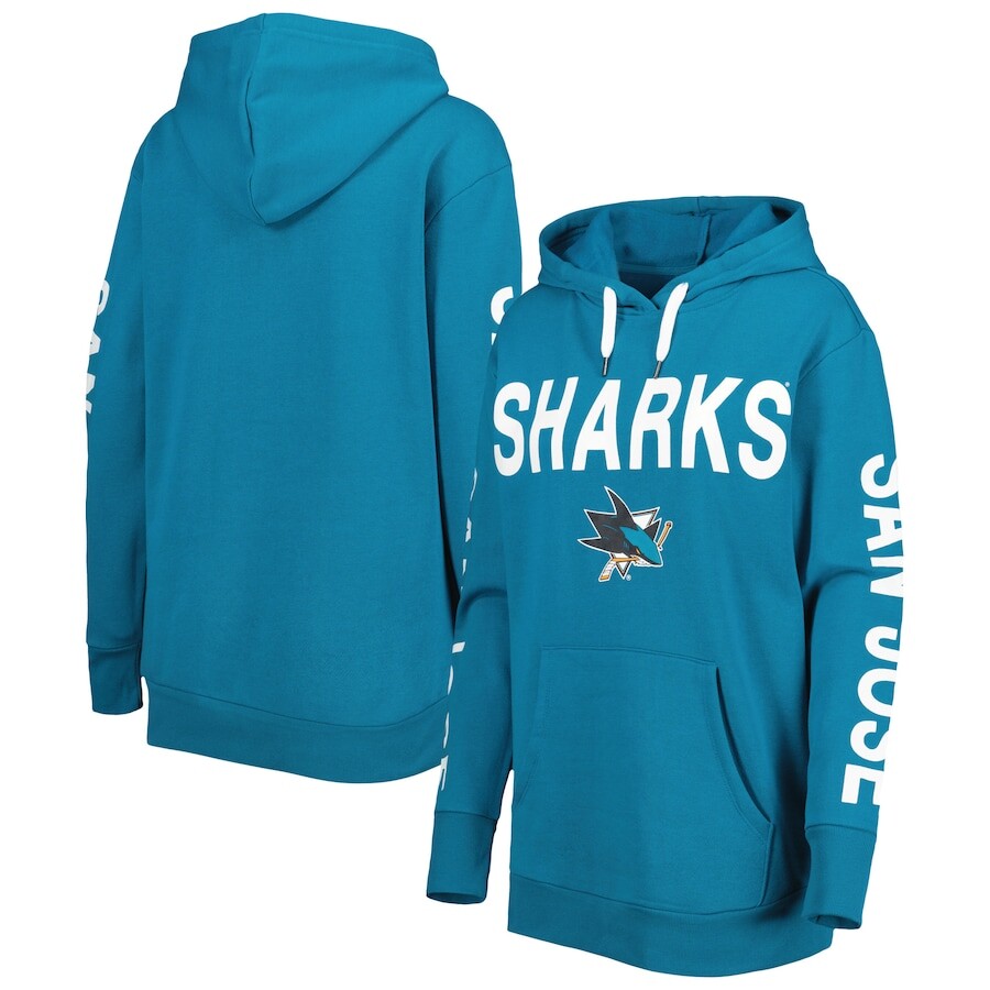 

Пуловер с капюшоном G-III 4Her by Carl Banks San Jose Sharks, бирюзовый
