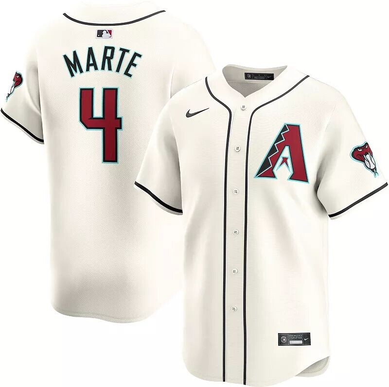 

Мужское джерси Nike Arizona Diamondbacks Ketel Marte #4 Teal Limited Vapor