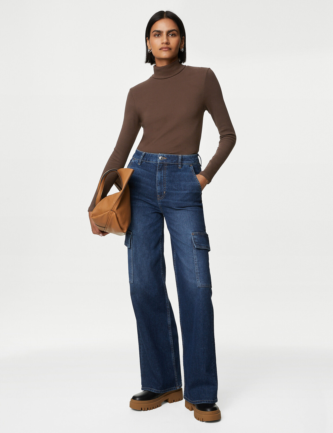 

Хлопковый топ в рубчик Marks & Spencer