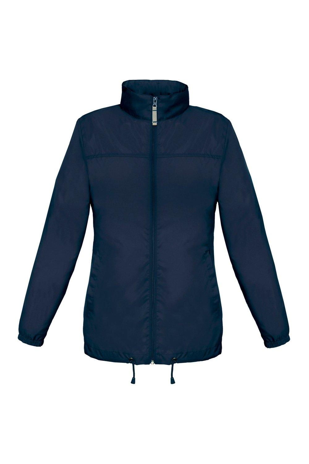 цена Легкая ветрозащитная, непромокаемая и водоотталкивающая куртка Sirocco B&C, темно-синий