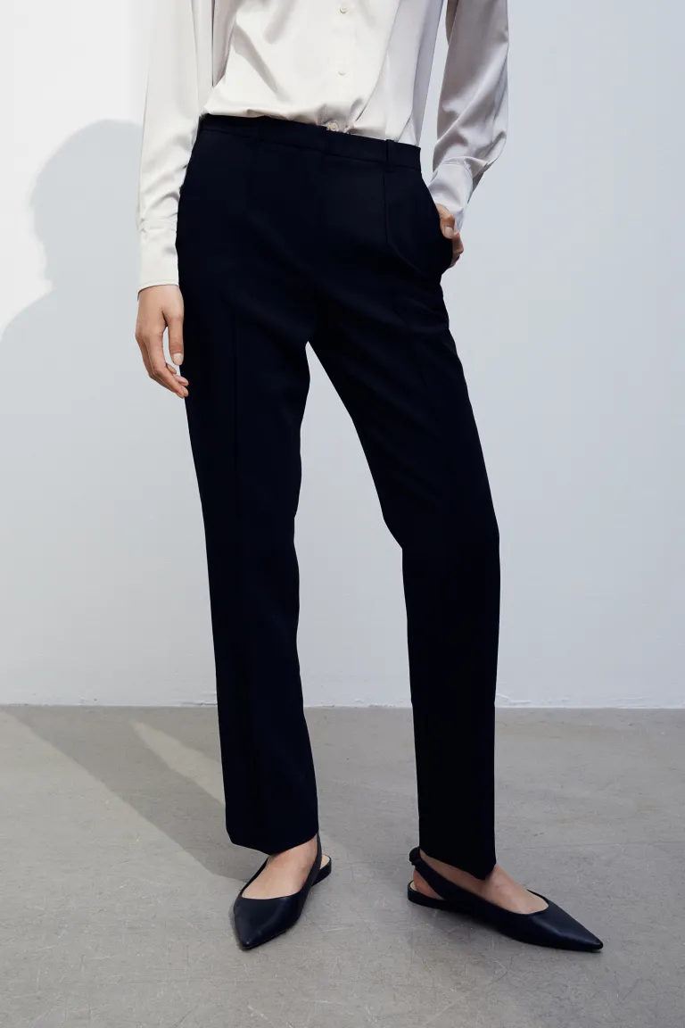 

Брюки с краями H&M, черный