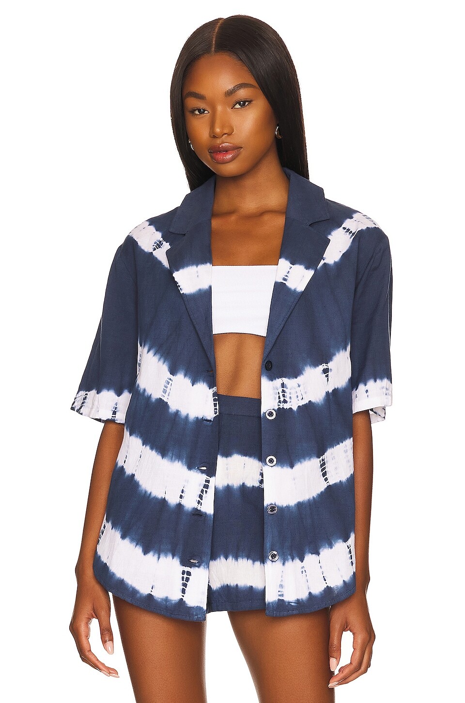 

Рубашка House of Harlow 1960 x REVOLVE Bari, цвет Navy & White