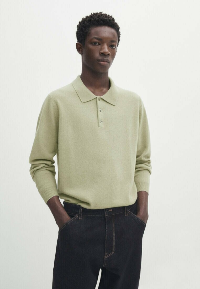 

Футболка с длинным рукавом Massimo Dutti, светло-зеленая