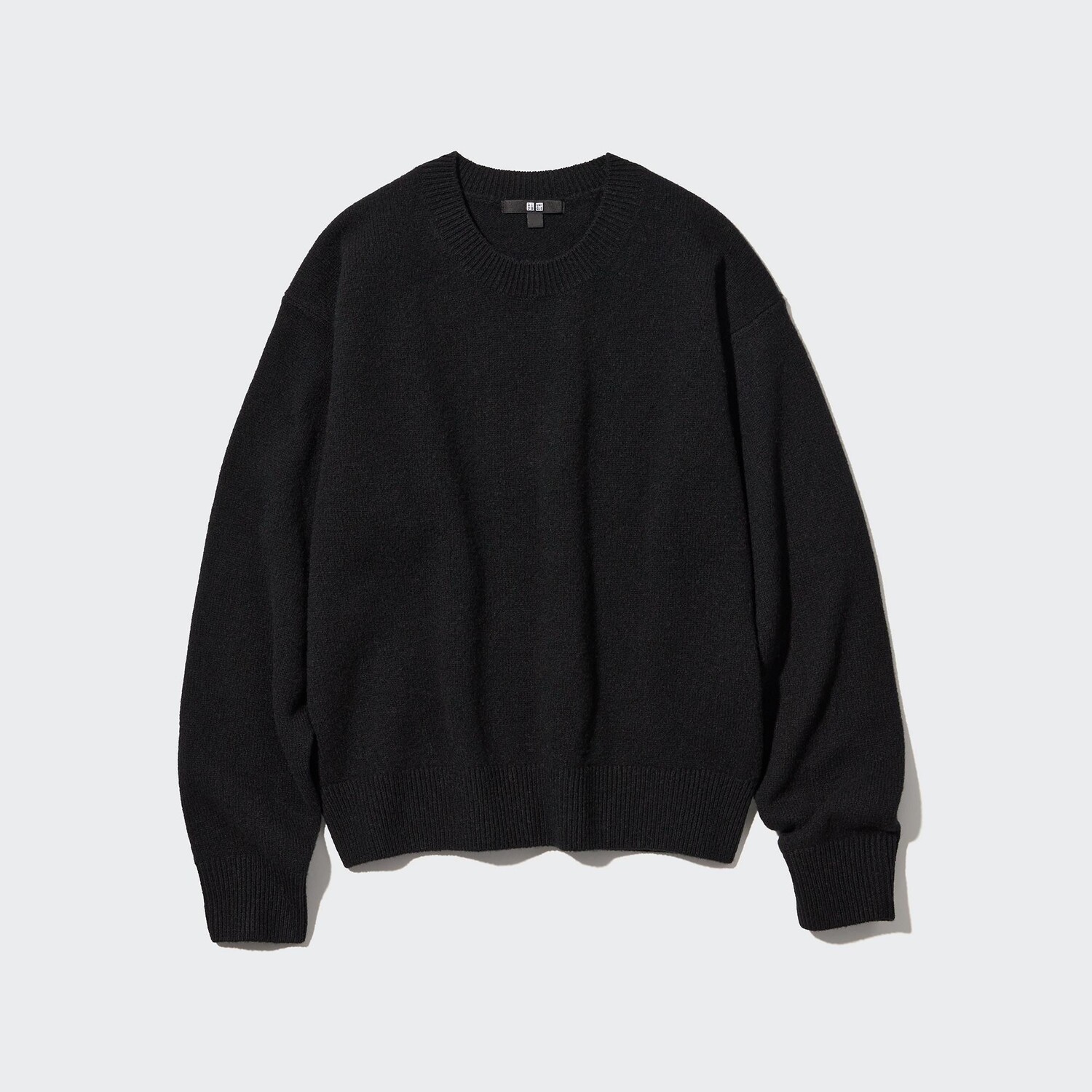 

Джемпер Uniqlo женский из шерсти ягненка с круглым вырезом, черный