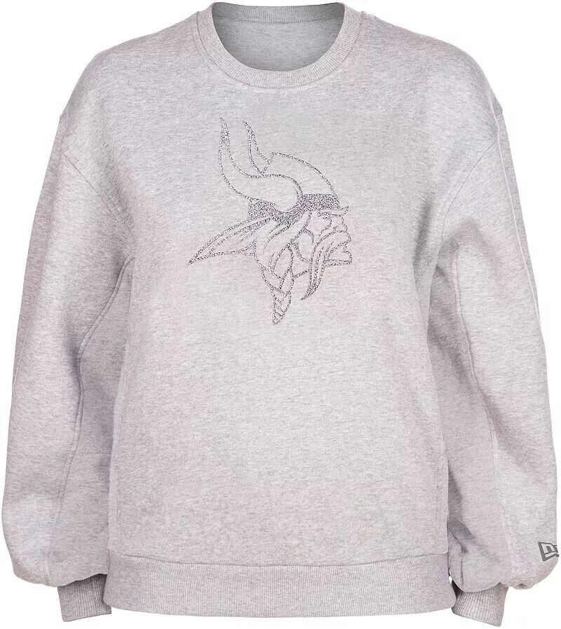 

Серая женская толстовка с круглыми рукавами New Era Minnesota Vikings