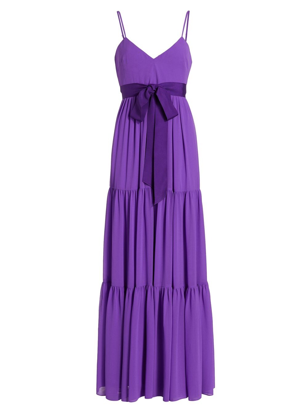 

Ярусное платье без рукавов Badgley Mischka, фиолетовый