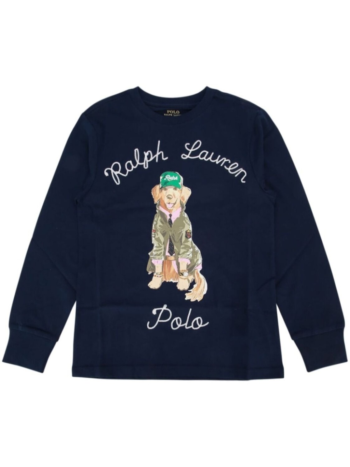 

Футболка хлопковая с длинными рукавами POLO RALPH LAUREN KIDS, синий