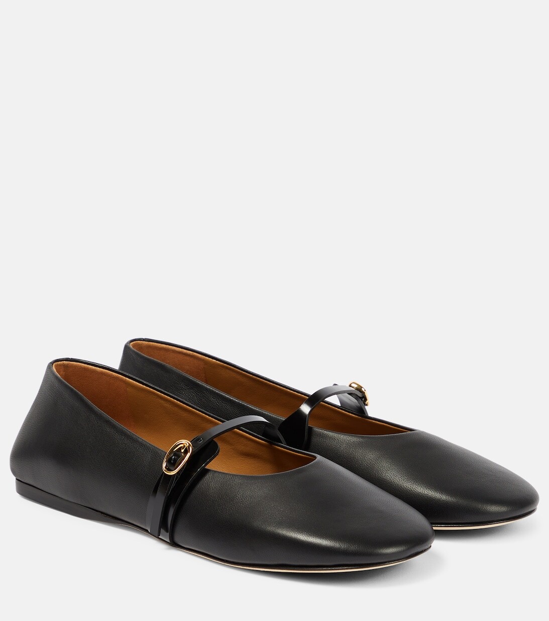 

Кожаные балетки Les Ballerines Rondes Jacquemus, черный
