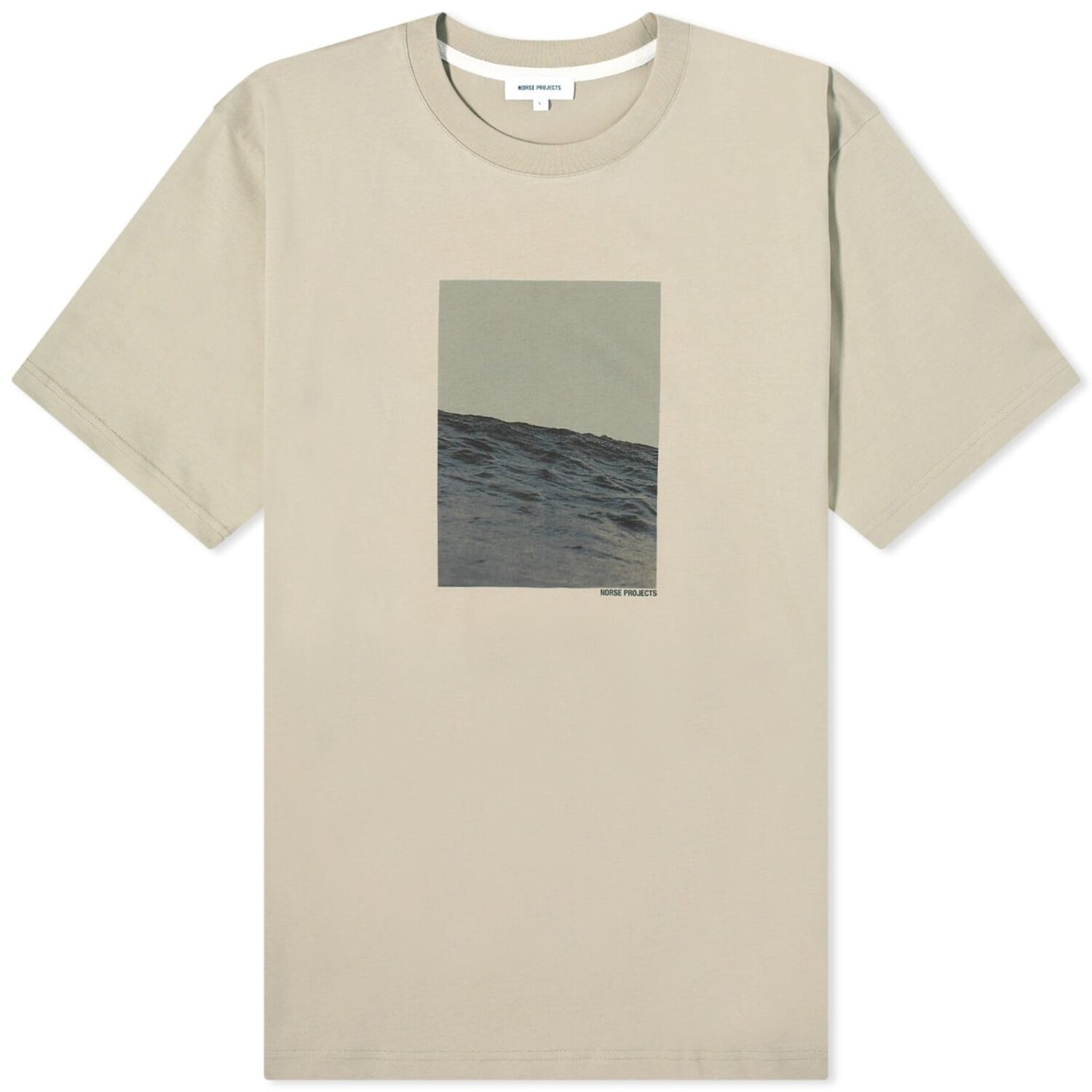 

Футболка Norse Projects Johannes Organic Waves Print, цвет Sand