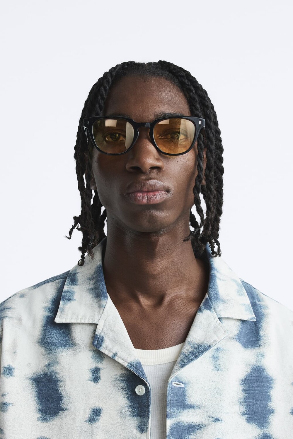 

Круглые солнцезащитные очки ZARA, желтый