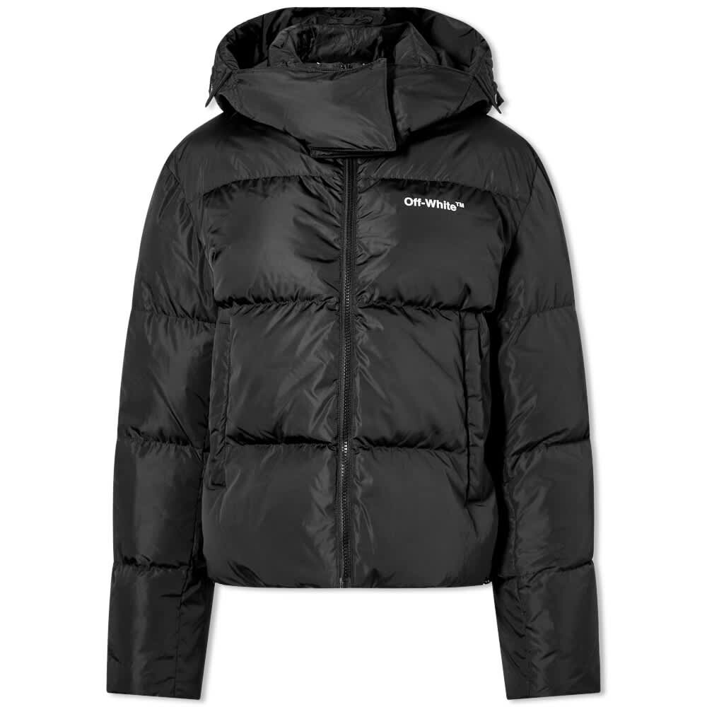 

Пуховик Off-White диагональной формы обычного размера, черный