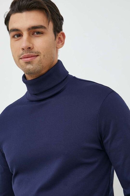 

Хлопковая рубашка с длинными рукавами Polo Ralph Lauren, темно-синий