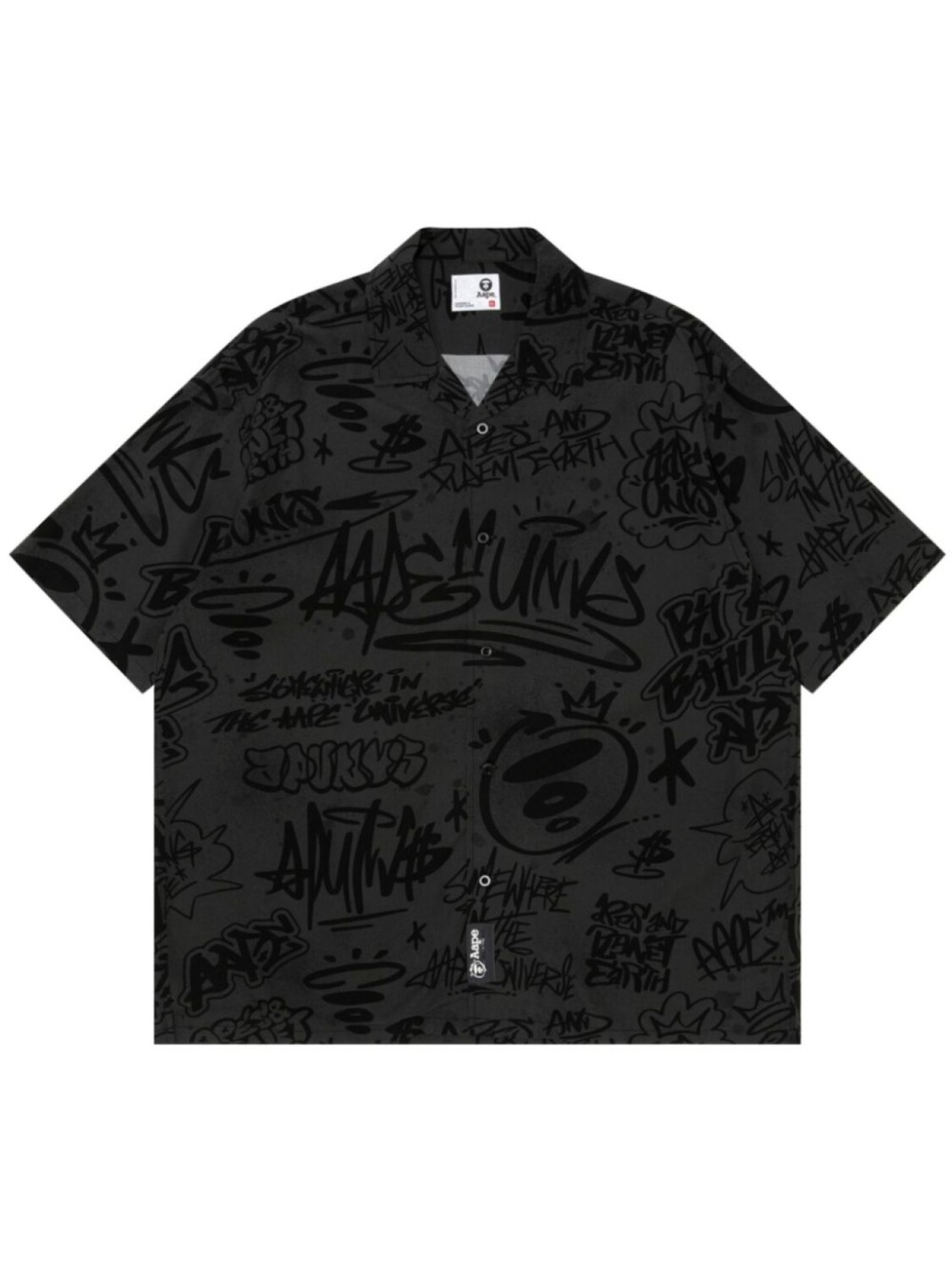 

Рубашка с короткими рукавами и графичным принтом AAPE BY *A BATHING APE, черный