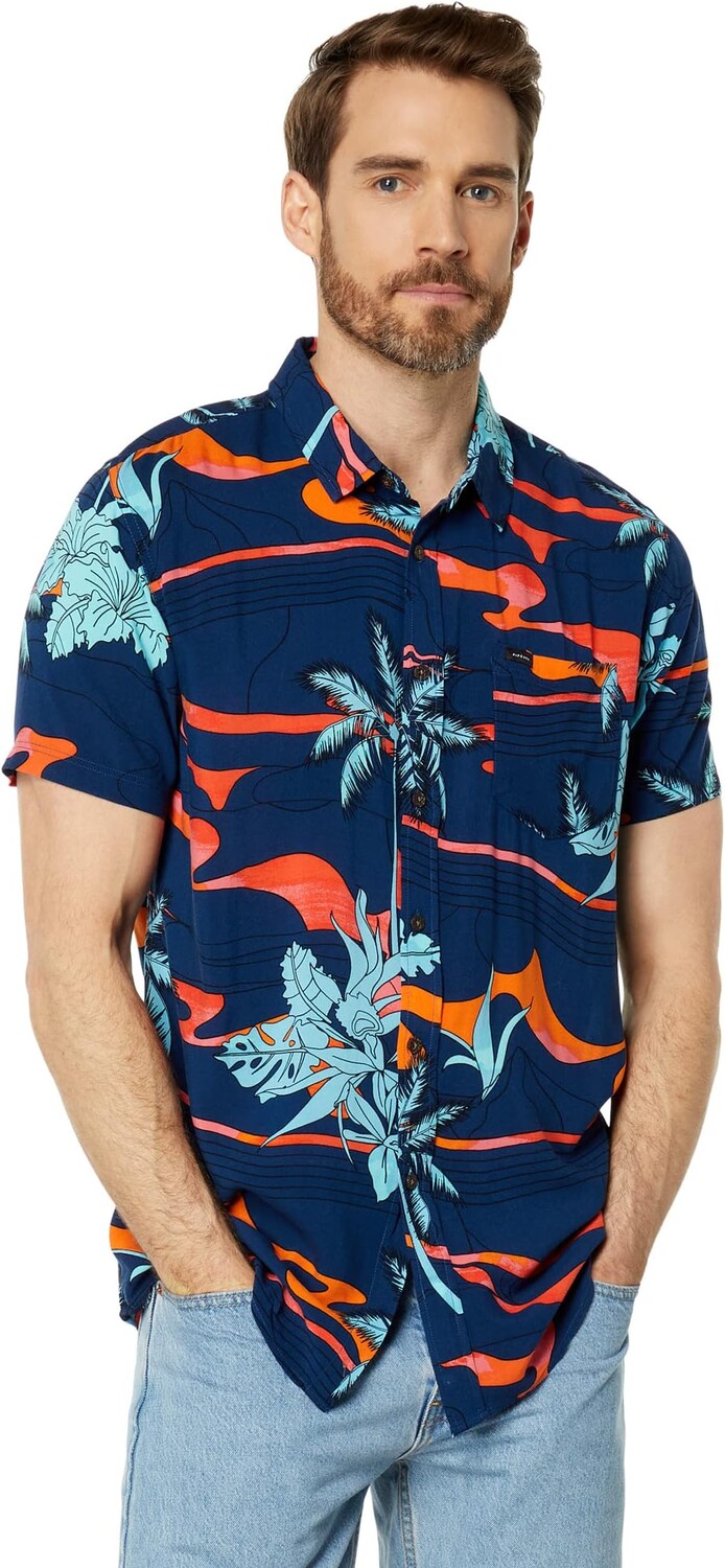 

Рубашка Barrel Killa Short Sleeve Woven Rip Curl, темно-синий