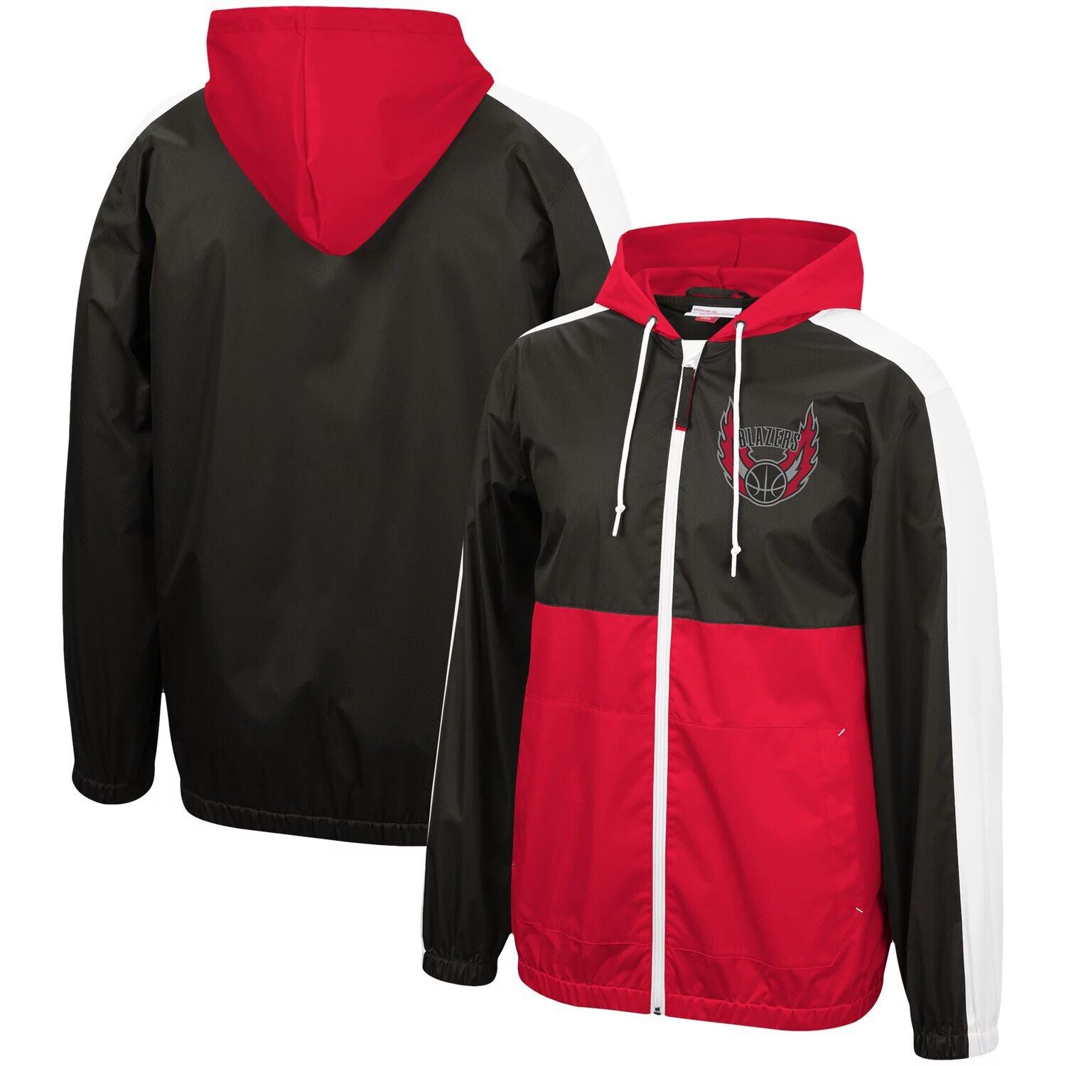 

Мужская ветровка с молнией во всю длину Mitchell & Ness Black Portland Trail Blazers Game Day