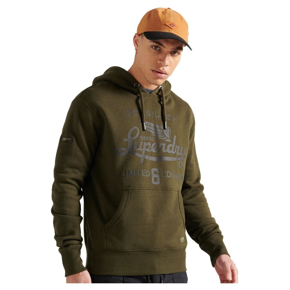 

Худи Superdry Military Graphic, зеленый