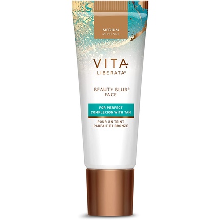 Beauty Blur Face With Tan Medium 30 мл — новая упаковка, Vita Liberata