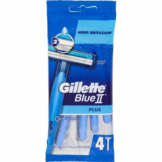 Бритвы Gillette, Blue II Plus одноразовые мужские 4 шт.