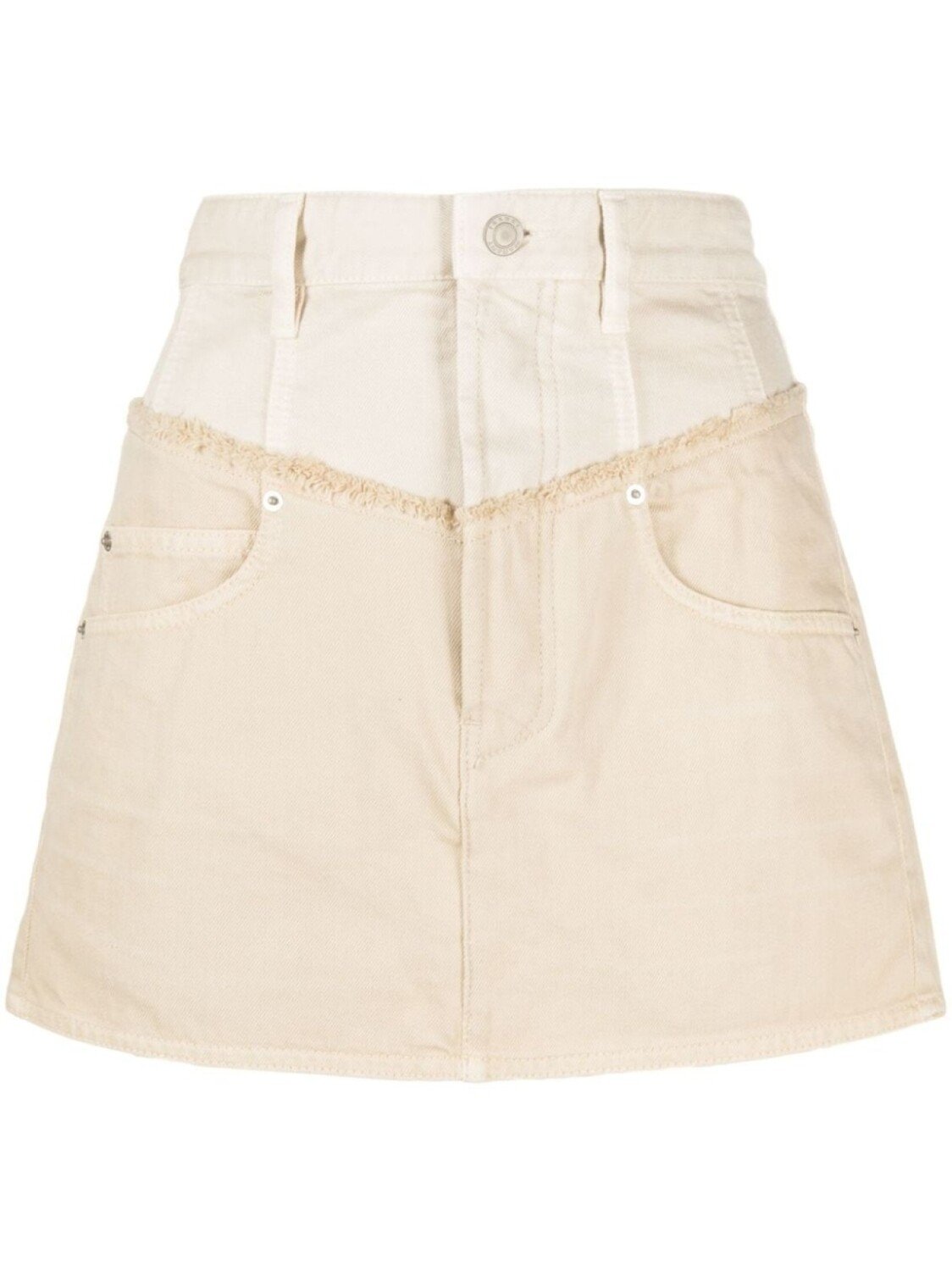

ISABEL MARANT джинсовая юбка мини в двух тонах, серый