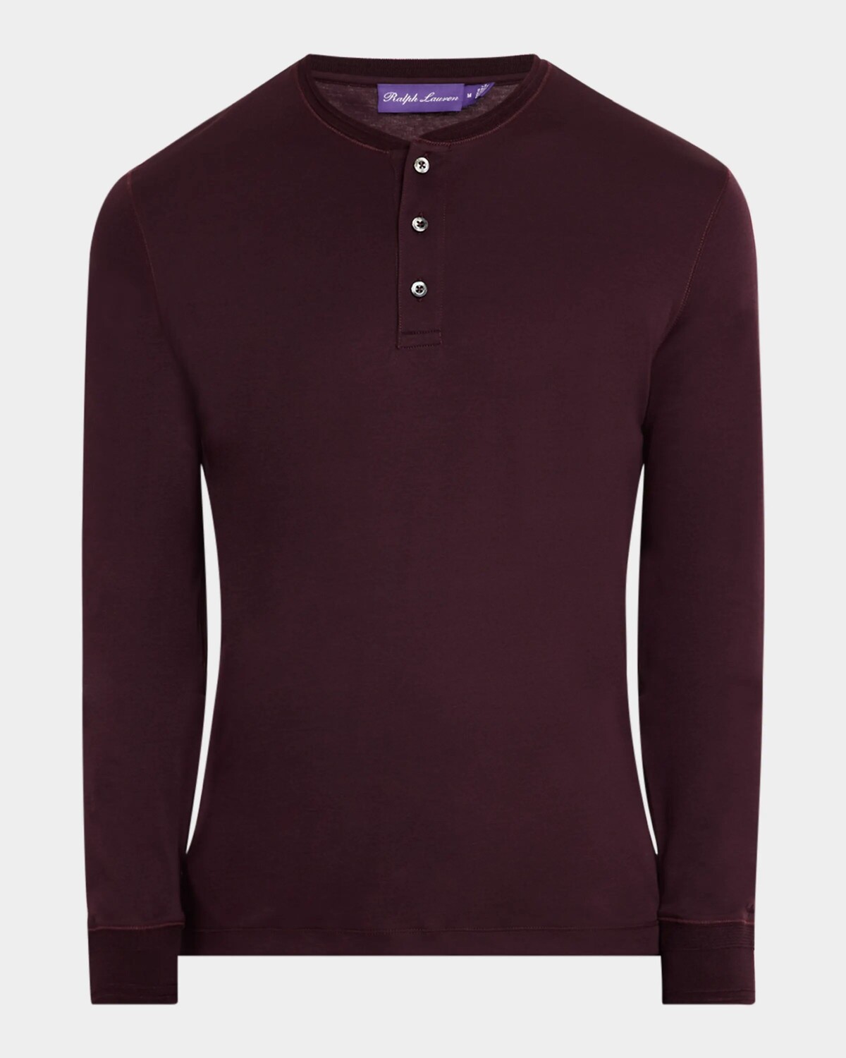 

Мужская футболка на пуговицах интерлок Ralph Lauren Purple Label, цвет Classic Wine