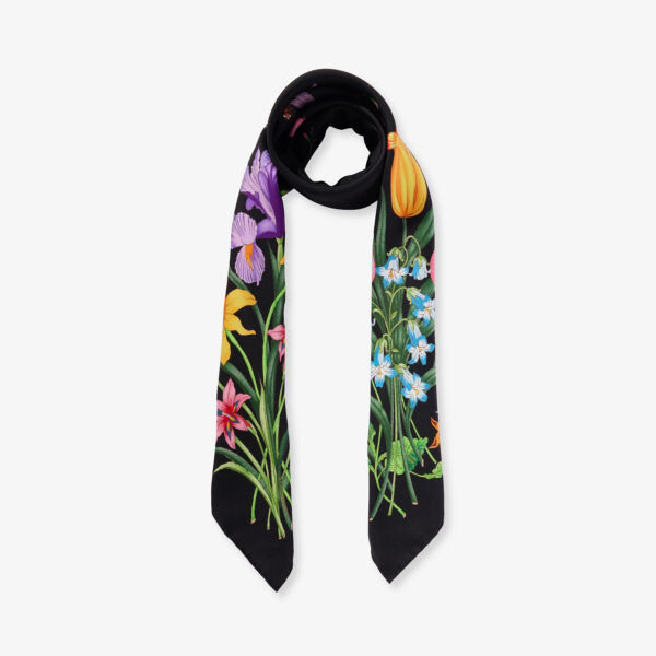 

Шарф Fly Flora с графичным принтом Gucci, черный