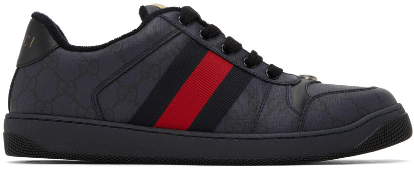

Темно-синие кроссовки Screener Gucci, Синий