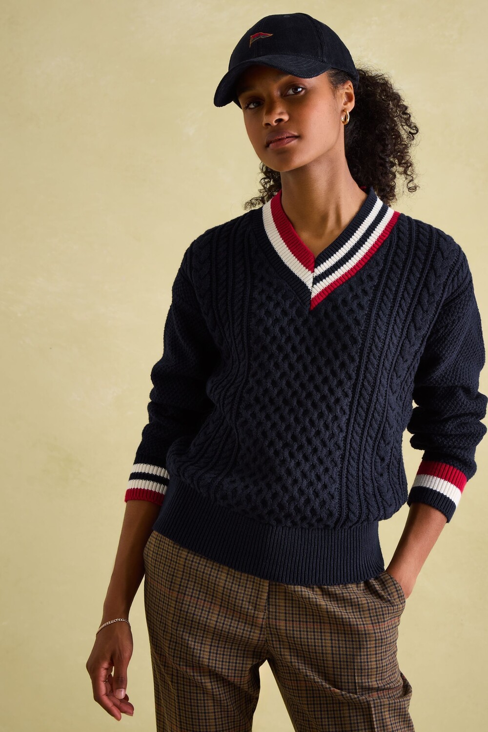 

Джемпер для крикета Dawson Cable Trim Joules, синий