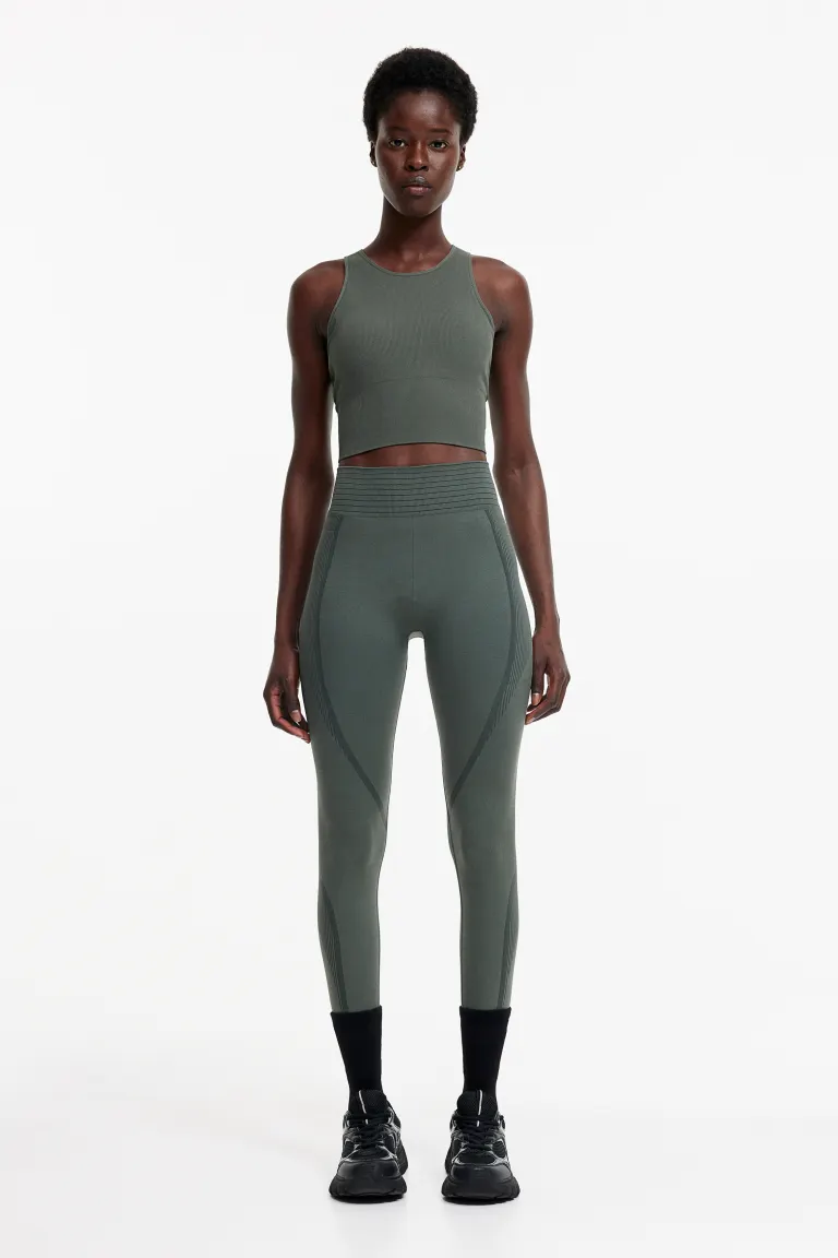 

Спортивный бюстгальтер drymove medium support H&M, зеленый