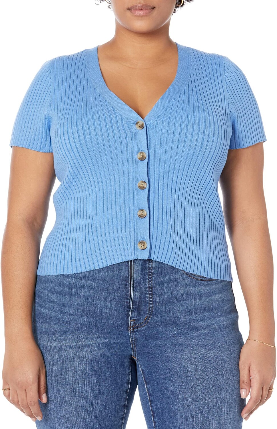

Свитер Madewell Bray Ribbed Cardigan Sweater, цвет Oasis Blue