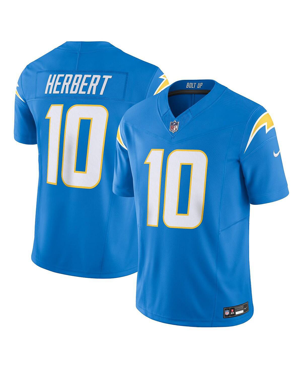 

Мужские кроссовки Justin Herbert Powder Blue Los Angeles Chargers Vapor F.U.S.E. Ограниченный Джерси Nike