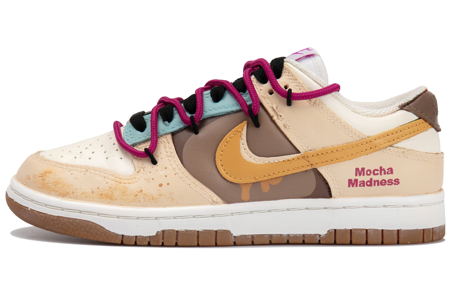 

Кроссовки Nike Dunk Skateboard Shoes Women's Low-Top Beige Brown, Коричневый, Кроссовки Nike Dunk Skateboard Shoes Women's Low-Top Beige Brown