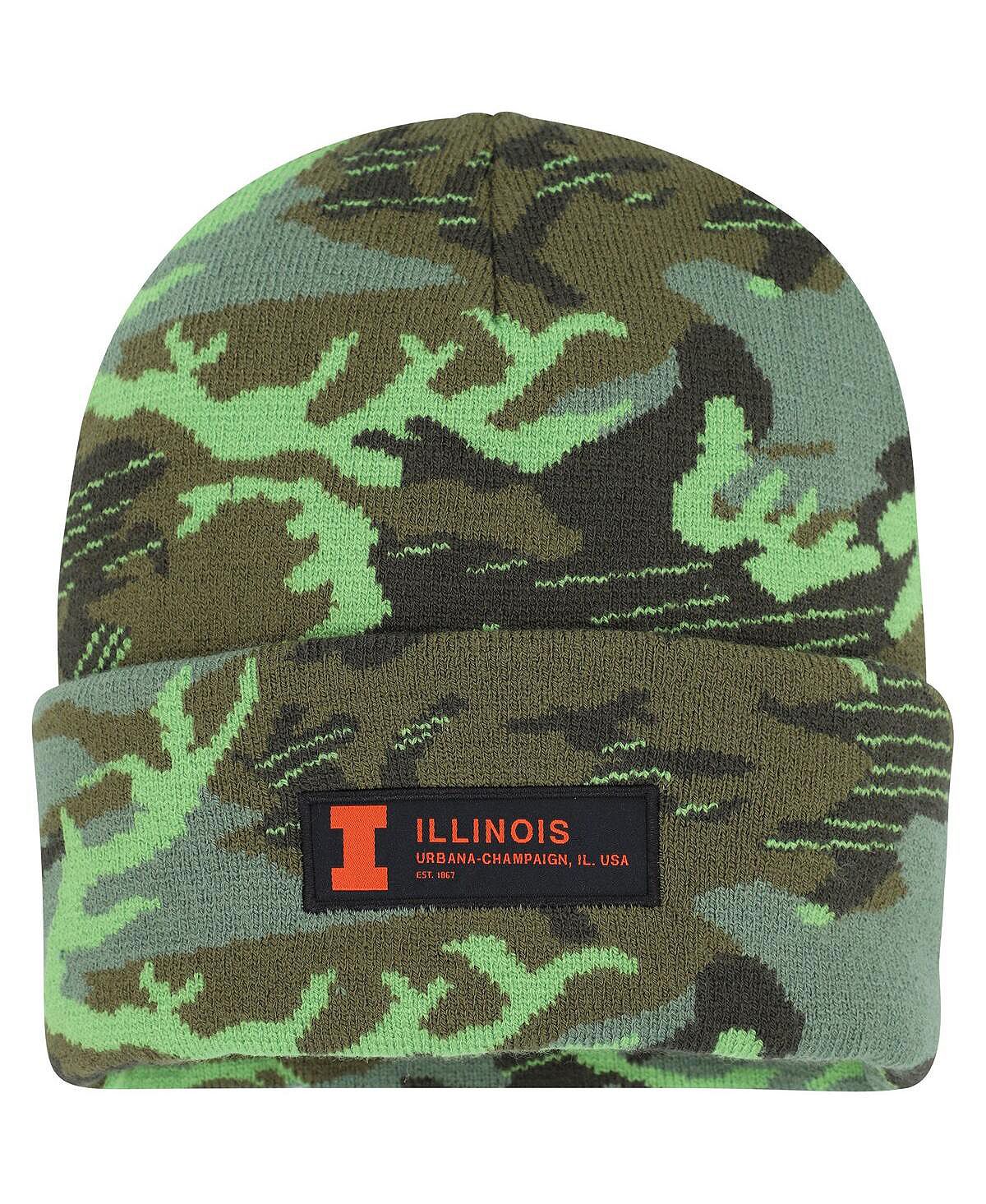 

Мужская камуфляжная вязаная шапка с манжетами Illinois Fighting Illini Veterans Day Nike