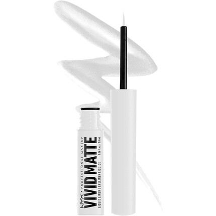 

Ультрапигментированная жидкая подводка для глаз Intense Matte Finish Vivid Matte White 02, Nyx Professional Makeup