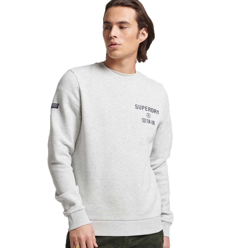 

Худи Superdry Vintage Corp Logo Marl Crew, белый