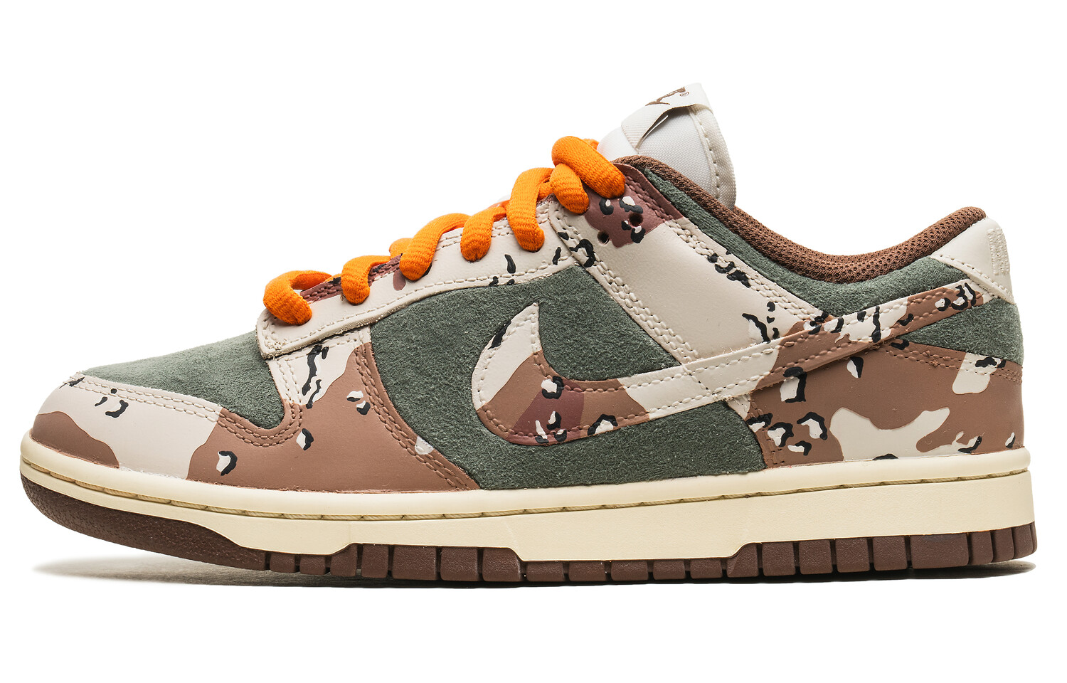 

Кроссовки Nike Dunk Skateboarding Shoes Women's Low-top Brown/White, коричневый