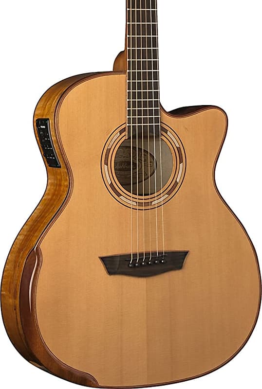 Акустическая гитара Washburn Comfort Series G66SCE Spalt Maple Acoustic-Electric Guitar, Natural