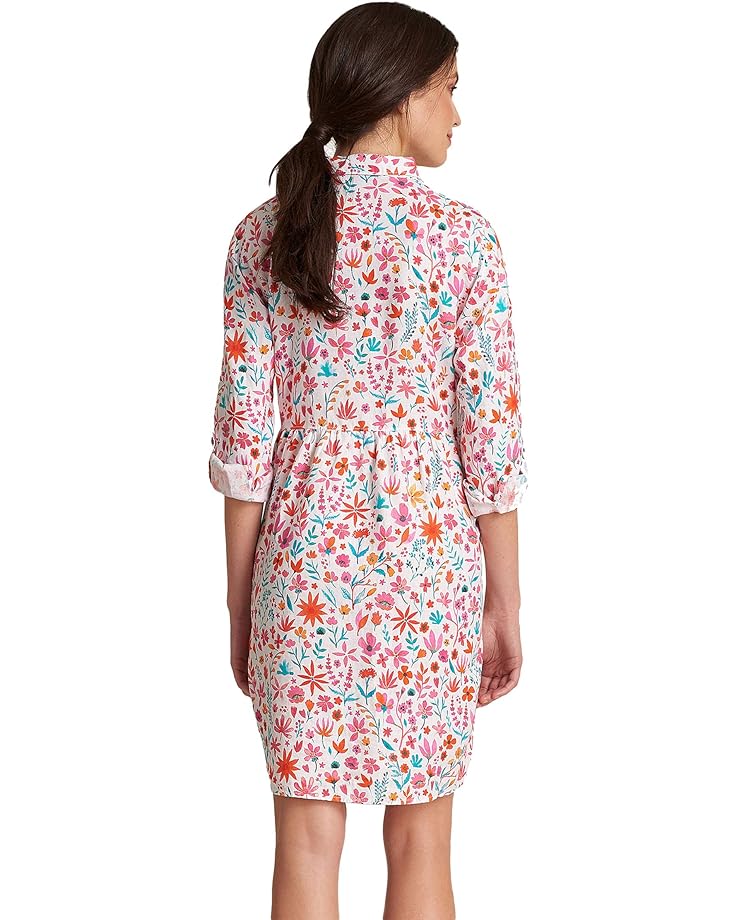 Платье Hatley Cara Shirtdress - High Summer Flowers, розовый цена и фото