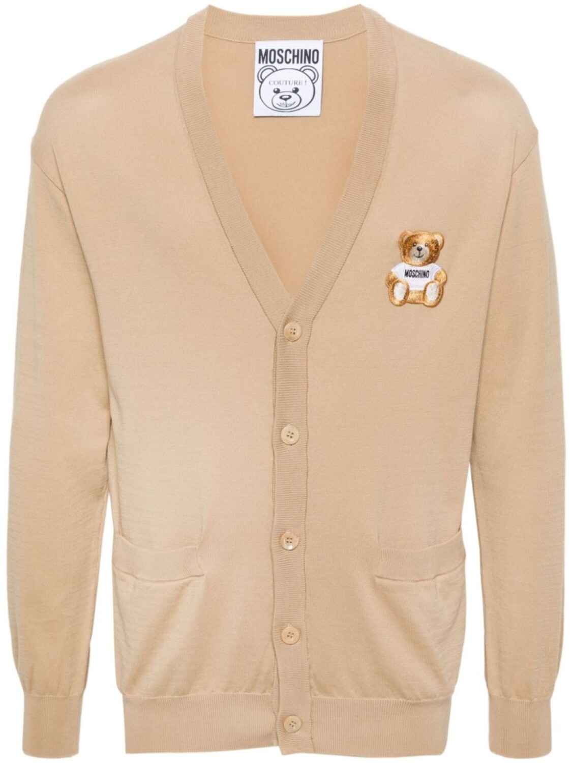 

Moschino кардиган Teddy Bear, нейтральный цвет