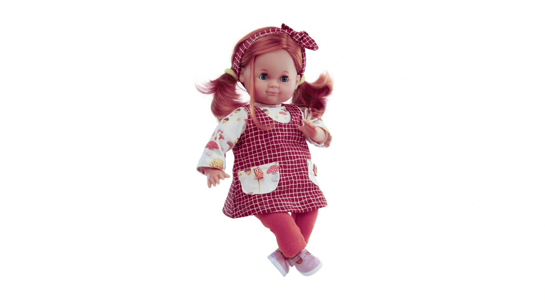 Schildkroet-Puppen Кукла Шлюммерле 32 см рыжие волосы, спящие голубые глаза, одежда гриб