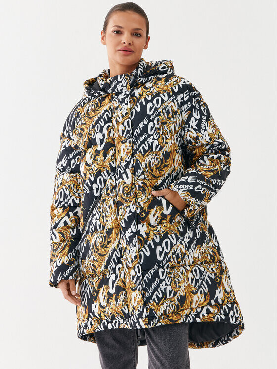 

Пуховик оверсайз Versace Jeans Couture, черный