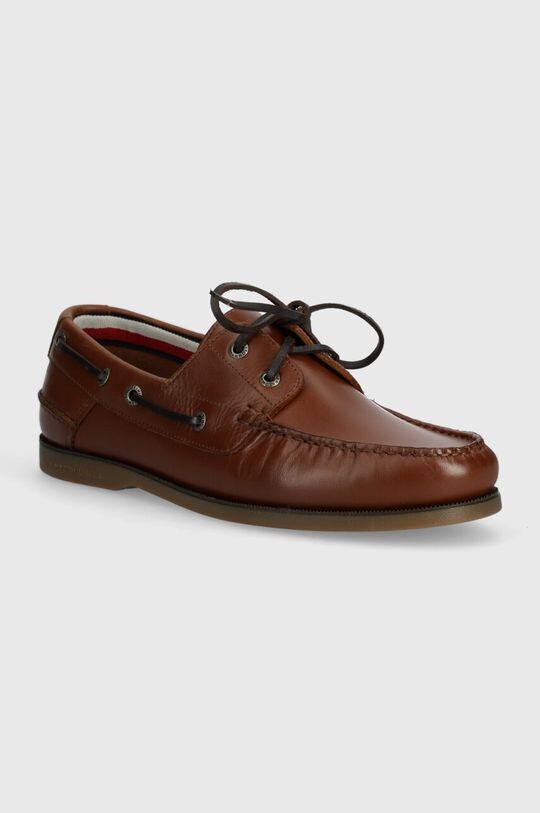 

Кожаные мокасины TH BOAT SHOE CORE LEATHER Tommy Hilfiger, коричневый