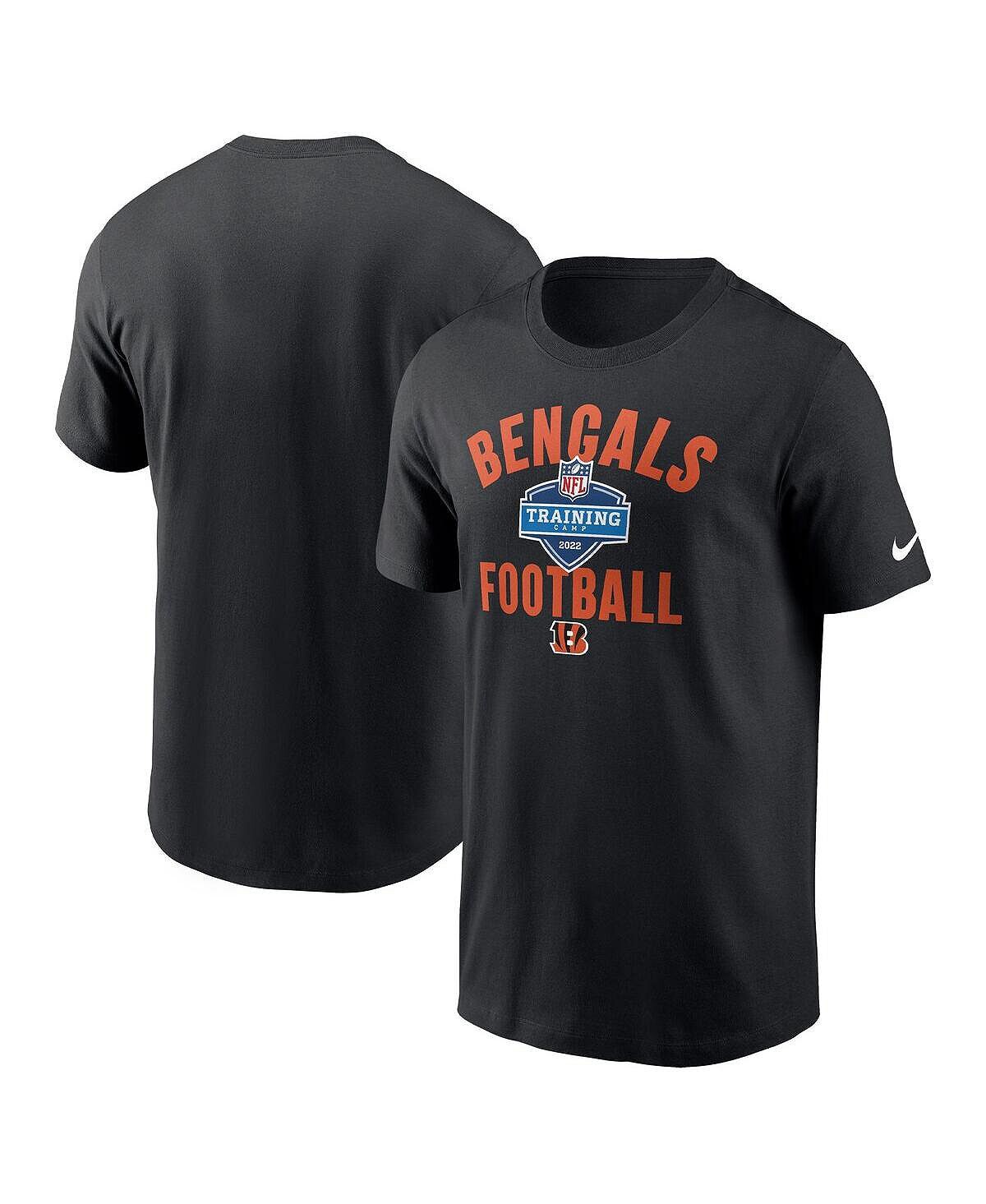 

Мужская черная спортивная футболка Cincinnati Bengals 2022 Training Camp Nike, Черный