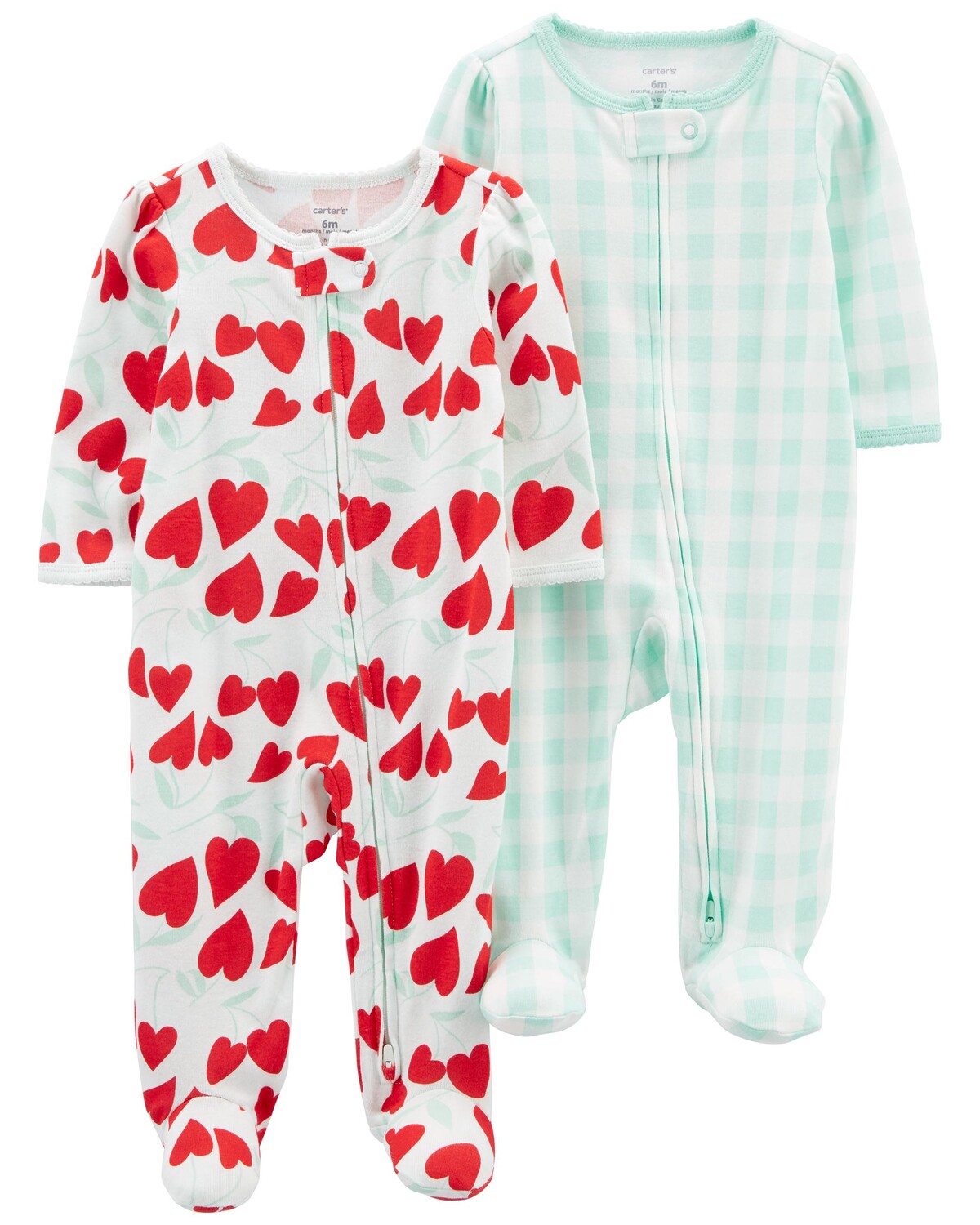 

Детские 2-Pack 2-Way Zip Footie Sleep & Plays Carter's, мультиколор