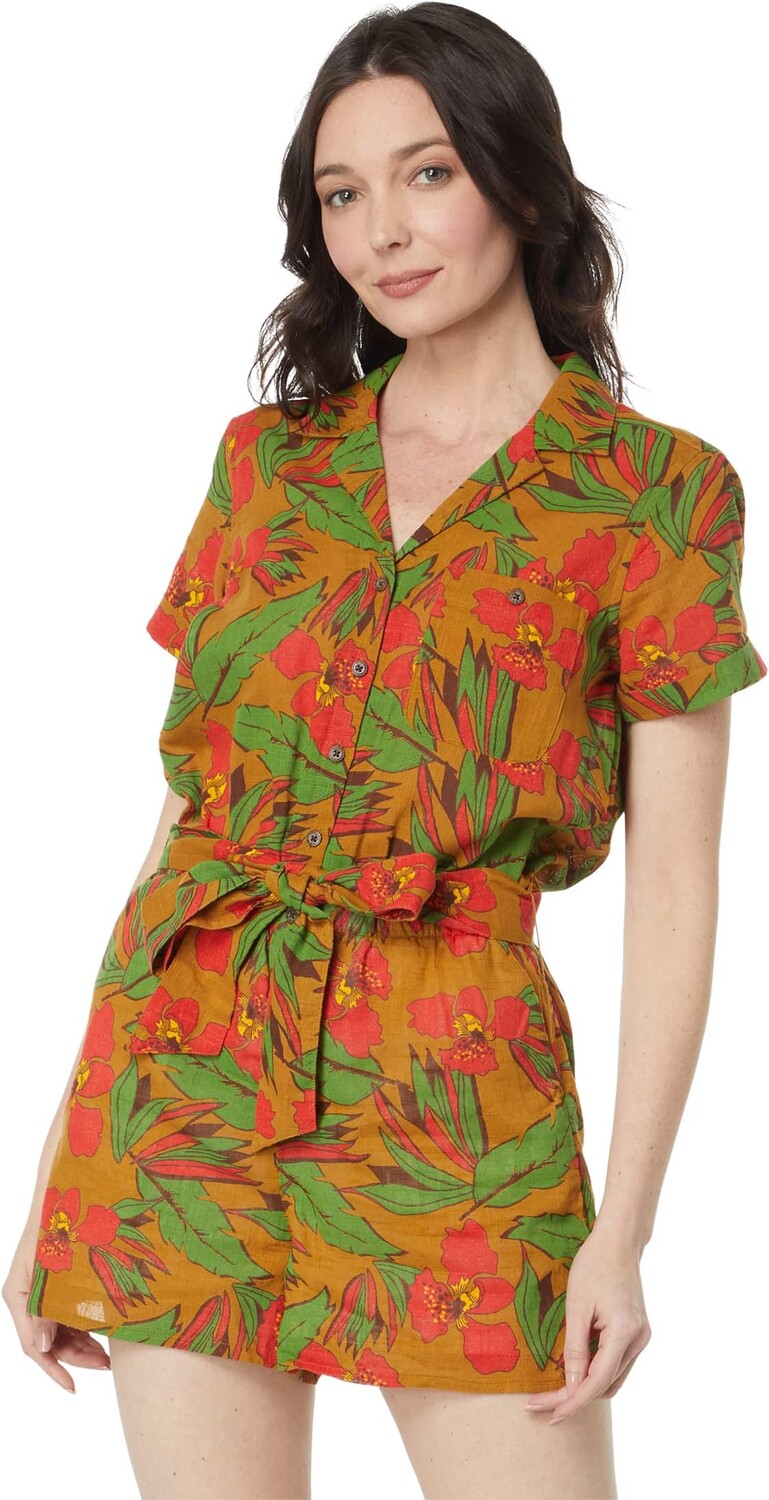 

Комбинезон с короткими рукавами Camp Cove Toad&Co, цвет Kelp Aloha Print